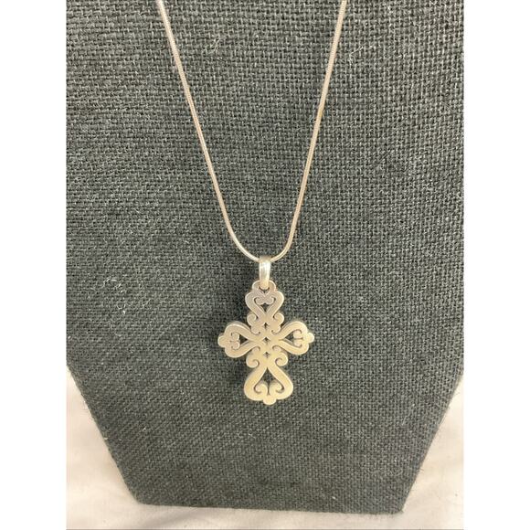 RETIRED JAMES AVERY STERLING SILVER SPANISH MISSION CROSS & CHAIN BOX - Picture 2 of 6